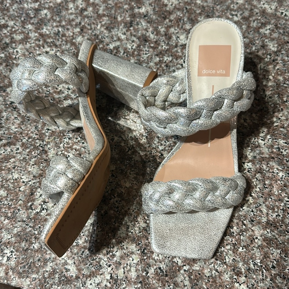 Dolce Vita Paily Heel Braided Silver